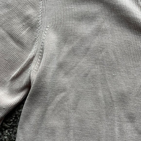100% Silk Lord & Taylor Cardigan Women Petite Medium Baby Pink/Cream Long Sleeve - Picture 7 of 7